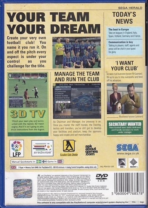 Lets Make a Soccer Team - PS2 (B Grade) (Genbrug)